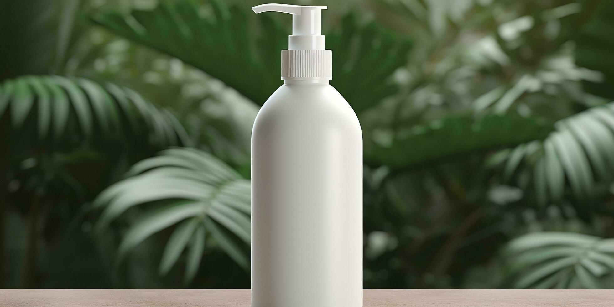 shampoo bottle mockup. Generative AI photo