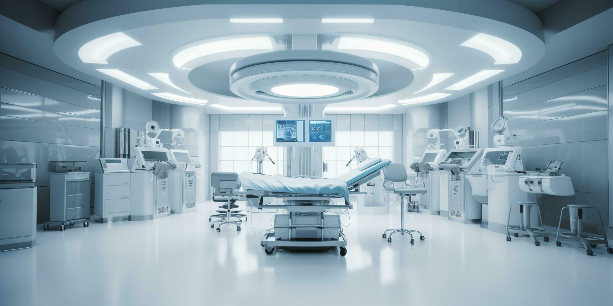 minimalistic design Interior of operating room in modern clinic. AI Generative photo
