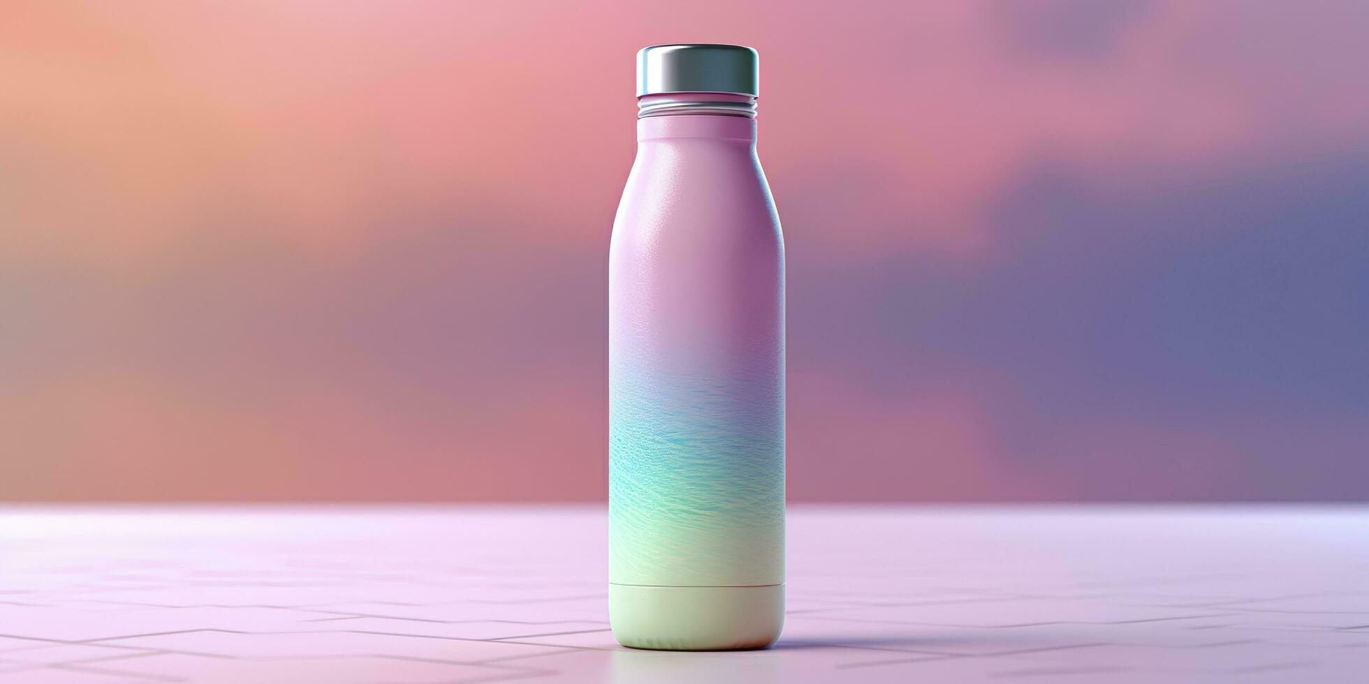 Water Bottle with beautiful background. Generative AI photo