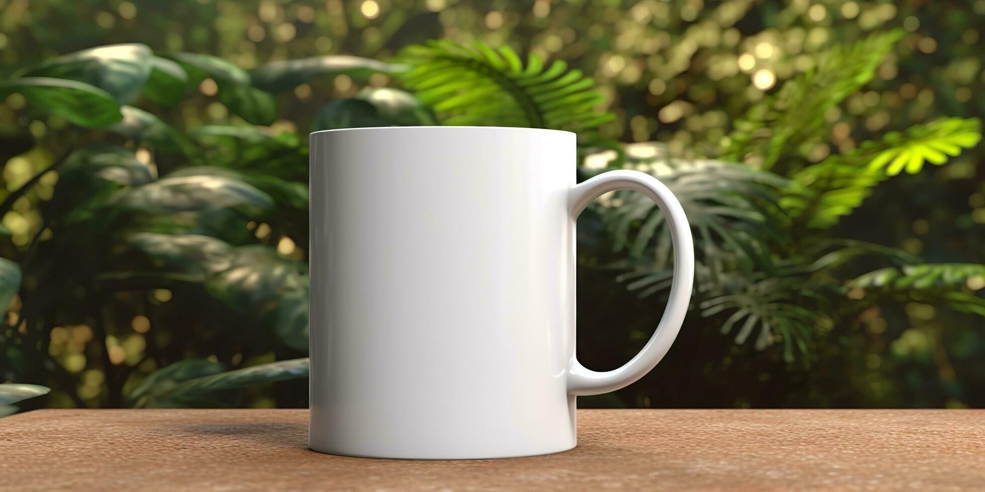 White Mug mockup. Generative AI photo