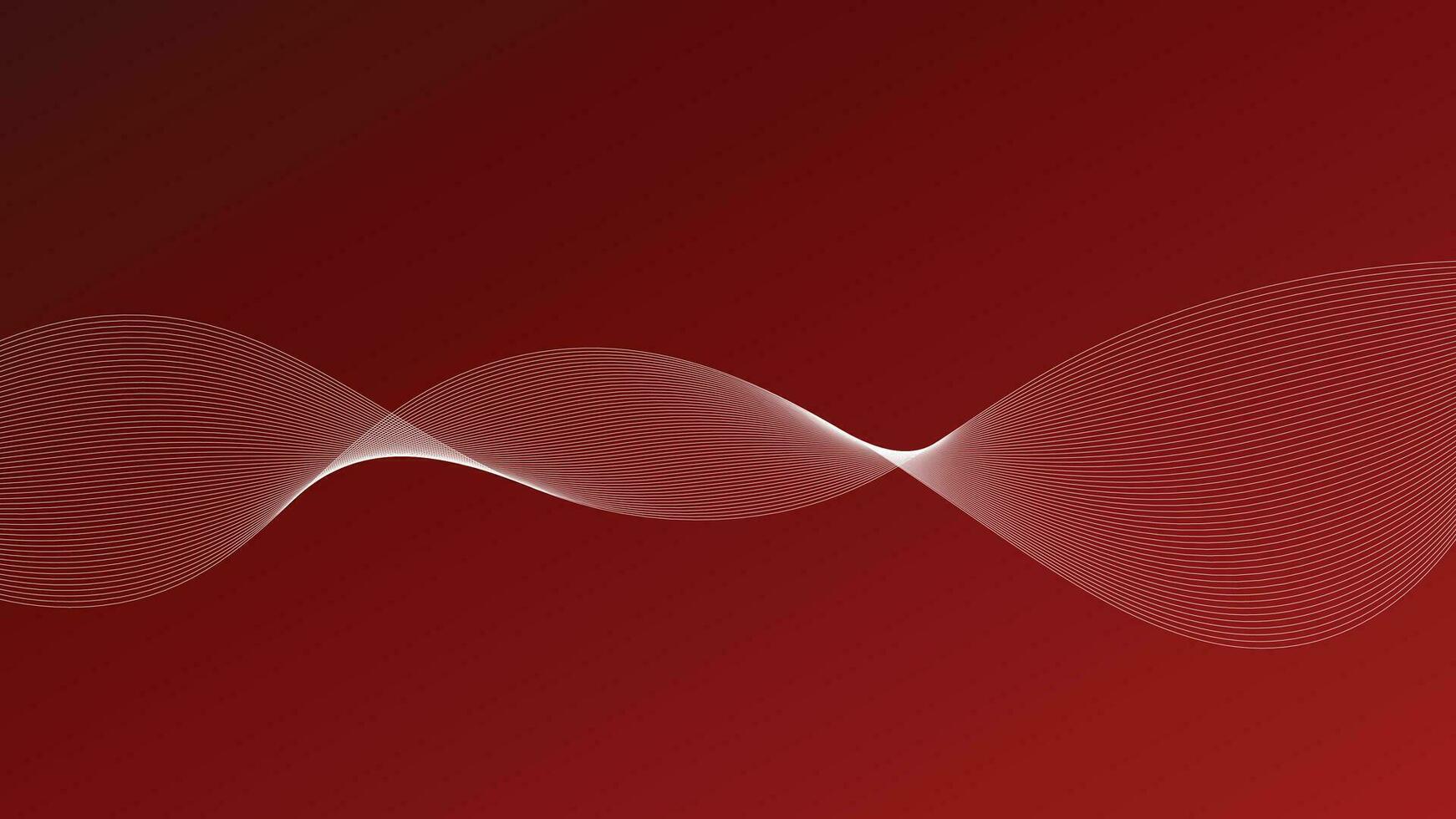 Red wavy abstract background vector
