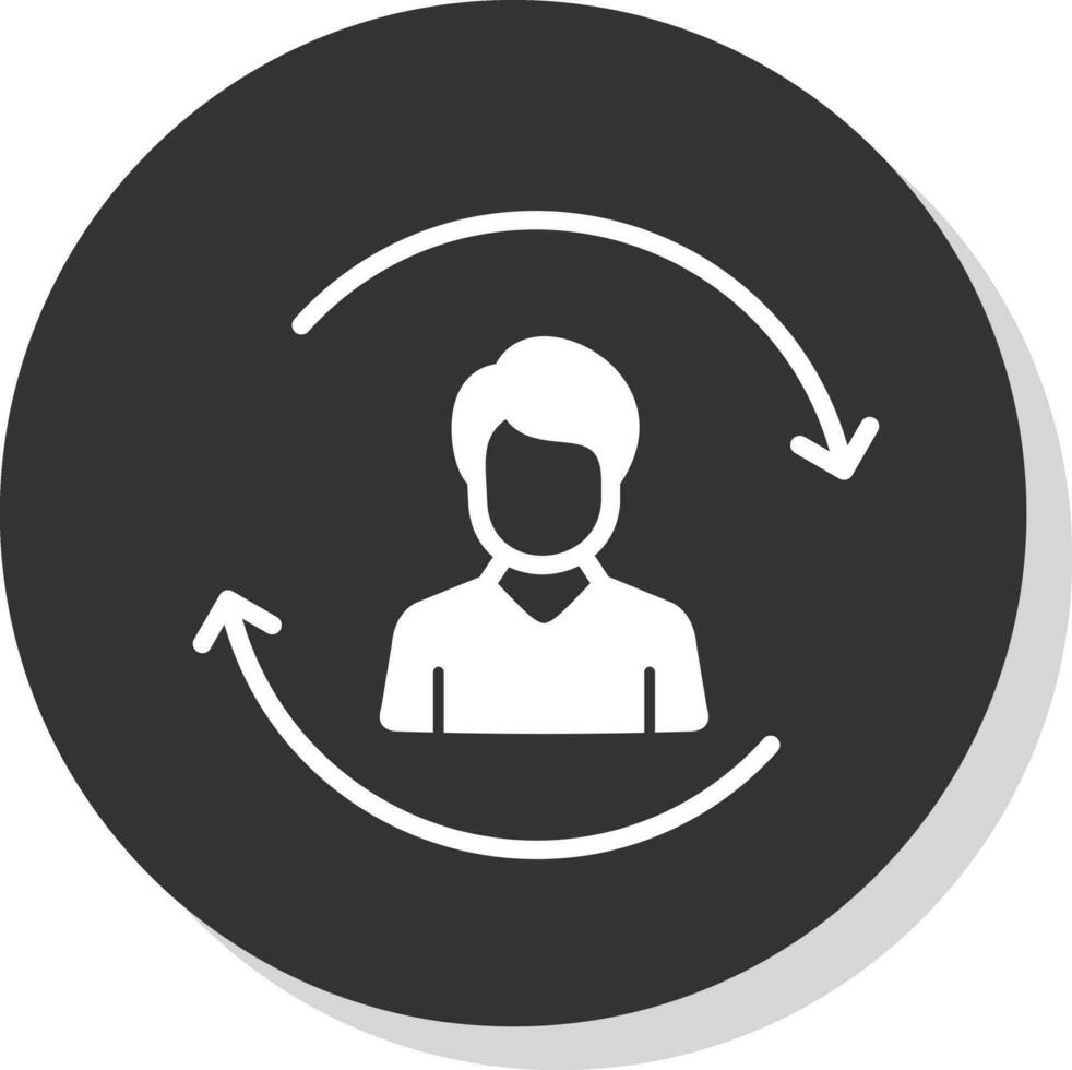 Customer Churn Vector Icon Design