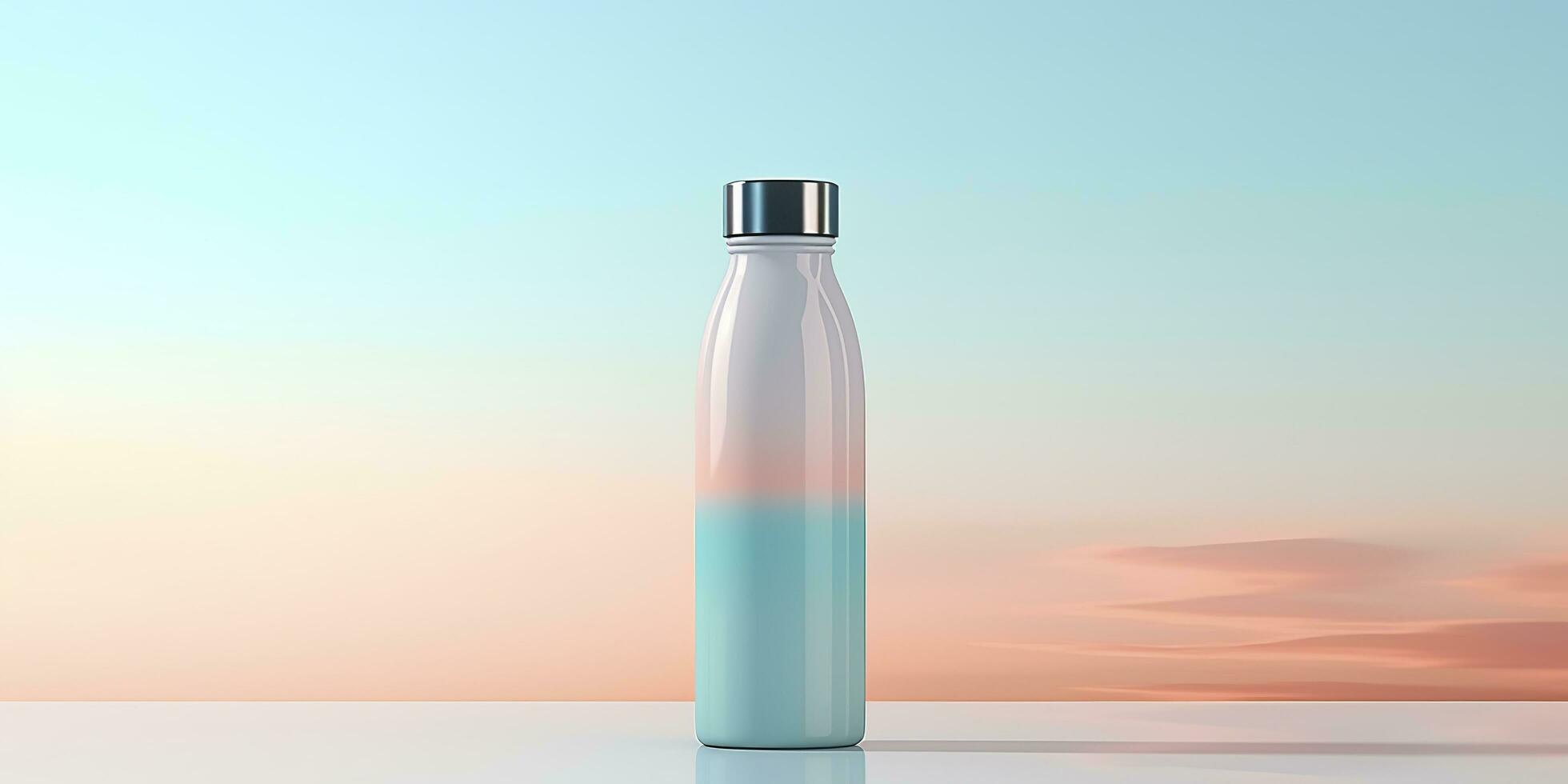 Water Bottle with beautiful background. Generative AI photo