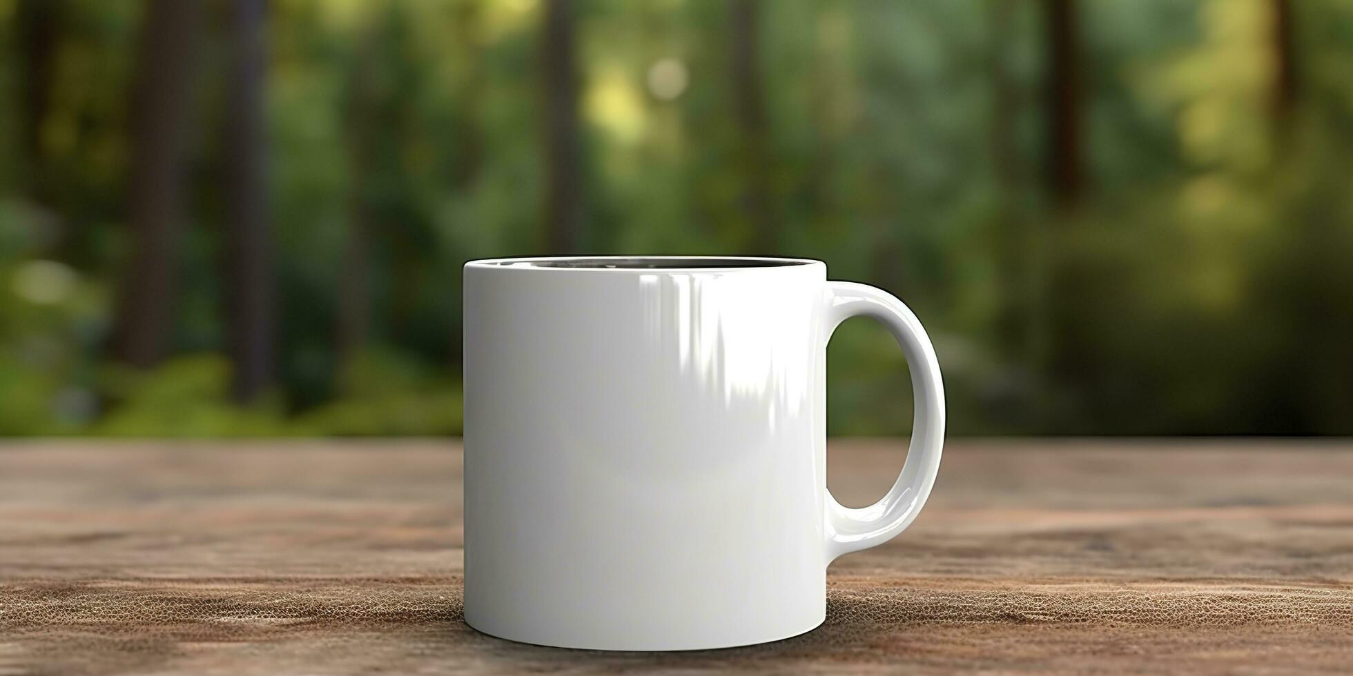 White Mug mockup. Generative AI photo