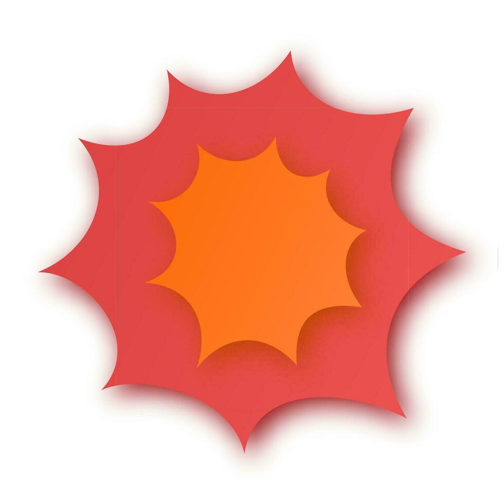Paper cut speech bubble with explosion vector