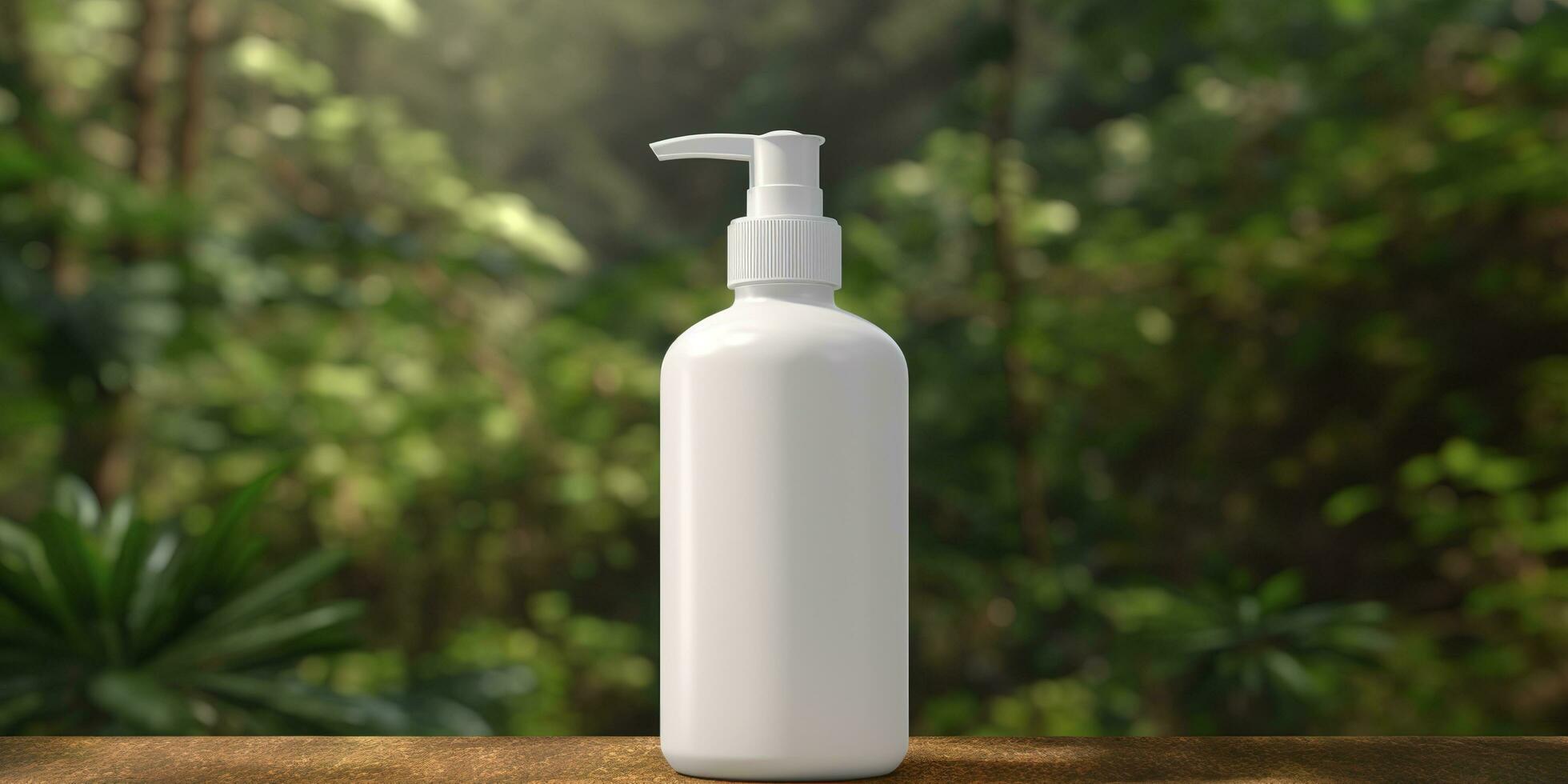 shampoo bottle mockup. Generative AI photo