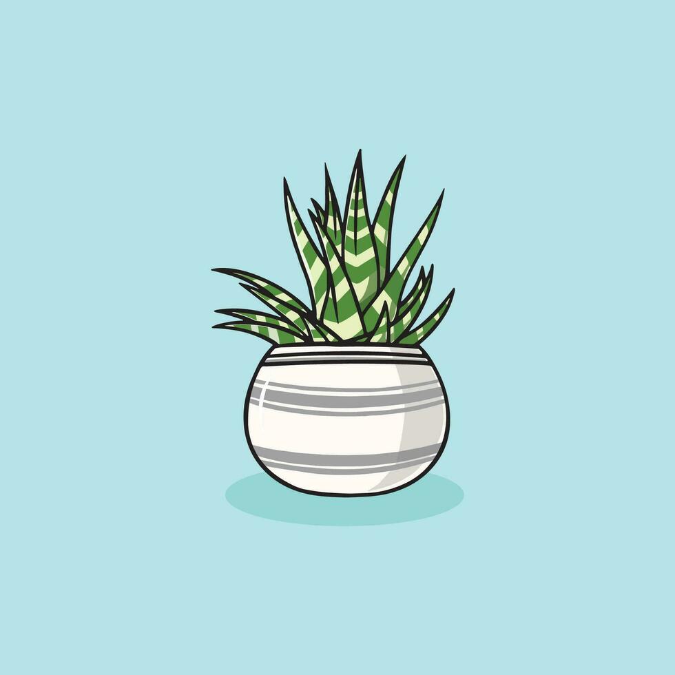 hermosa sansevieria dibujos animados ilustración vector