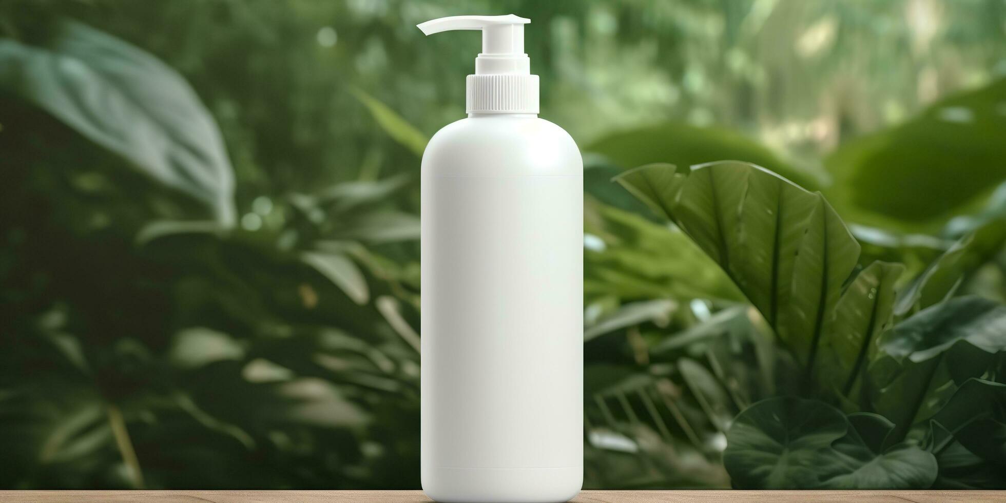shampoo bottle mockup. Generative AI photo