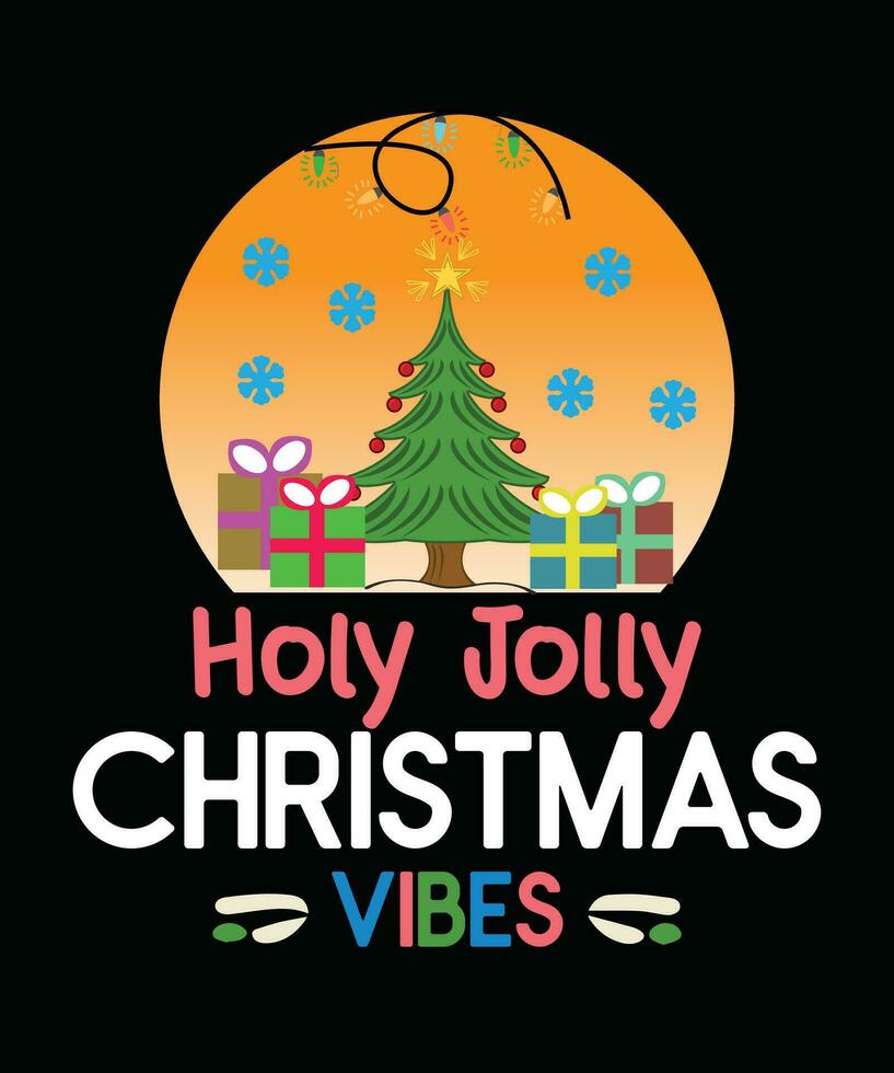 Christmas Vibes, T-shirt design ,Vector vector