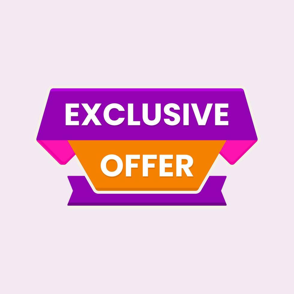 Exclusive offer label badge vector