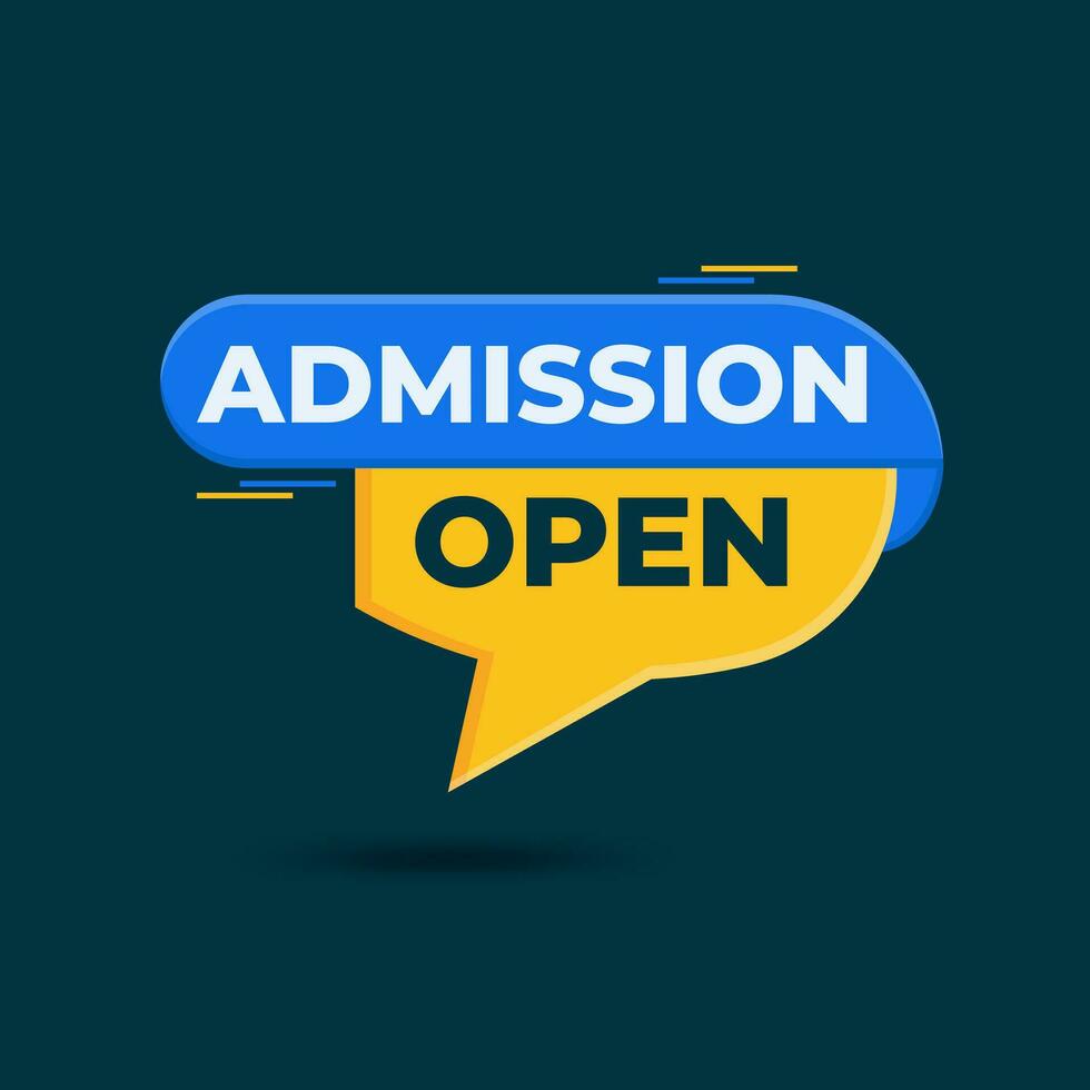 Admission open social media post template vector