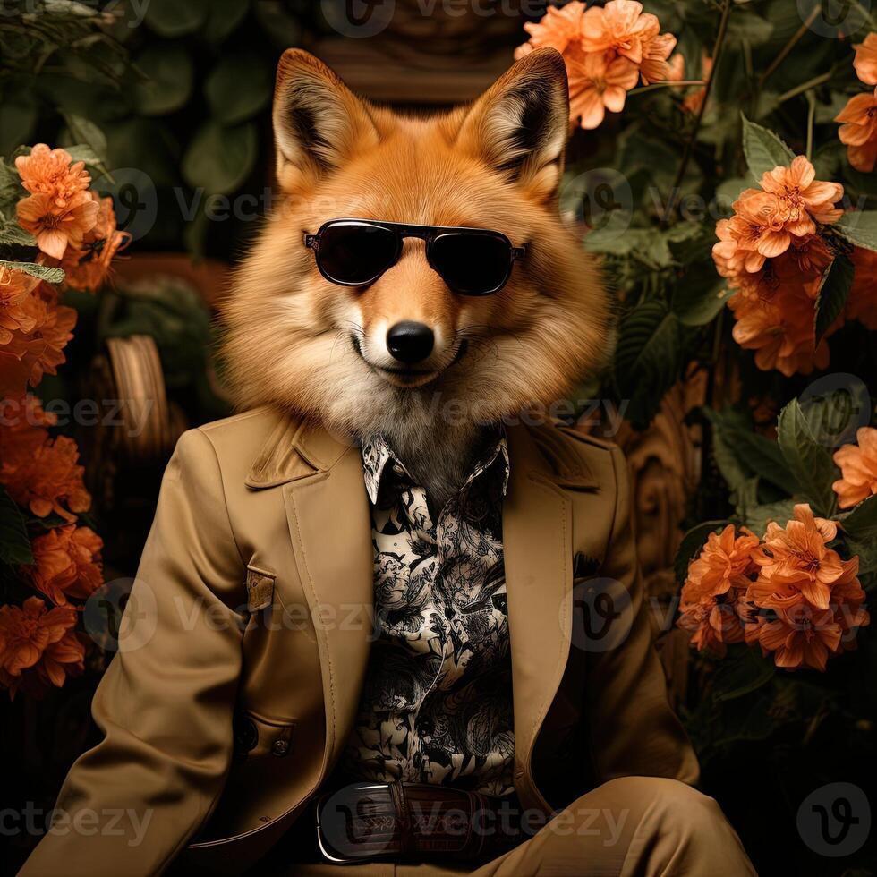 Red cheap fox sunglasses