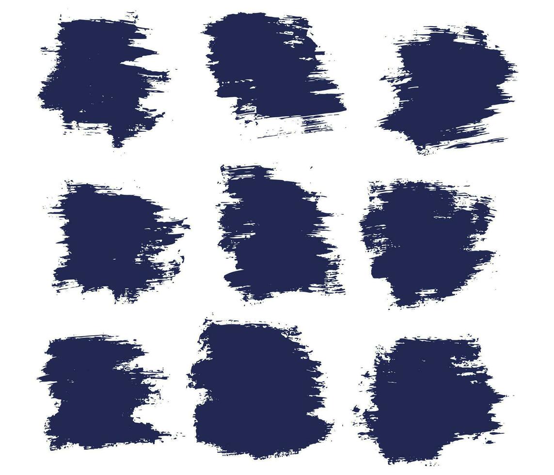 Paint brush stroke template collection vector