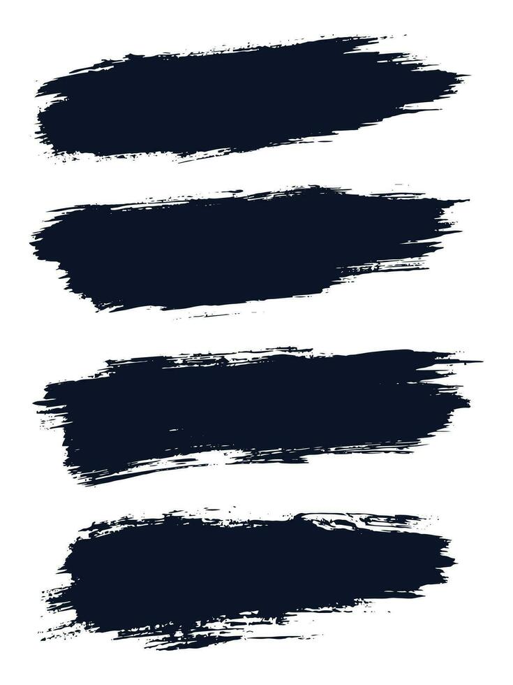 Hand drawn black brush stroke texture background vector