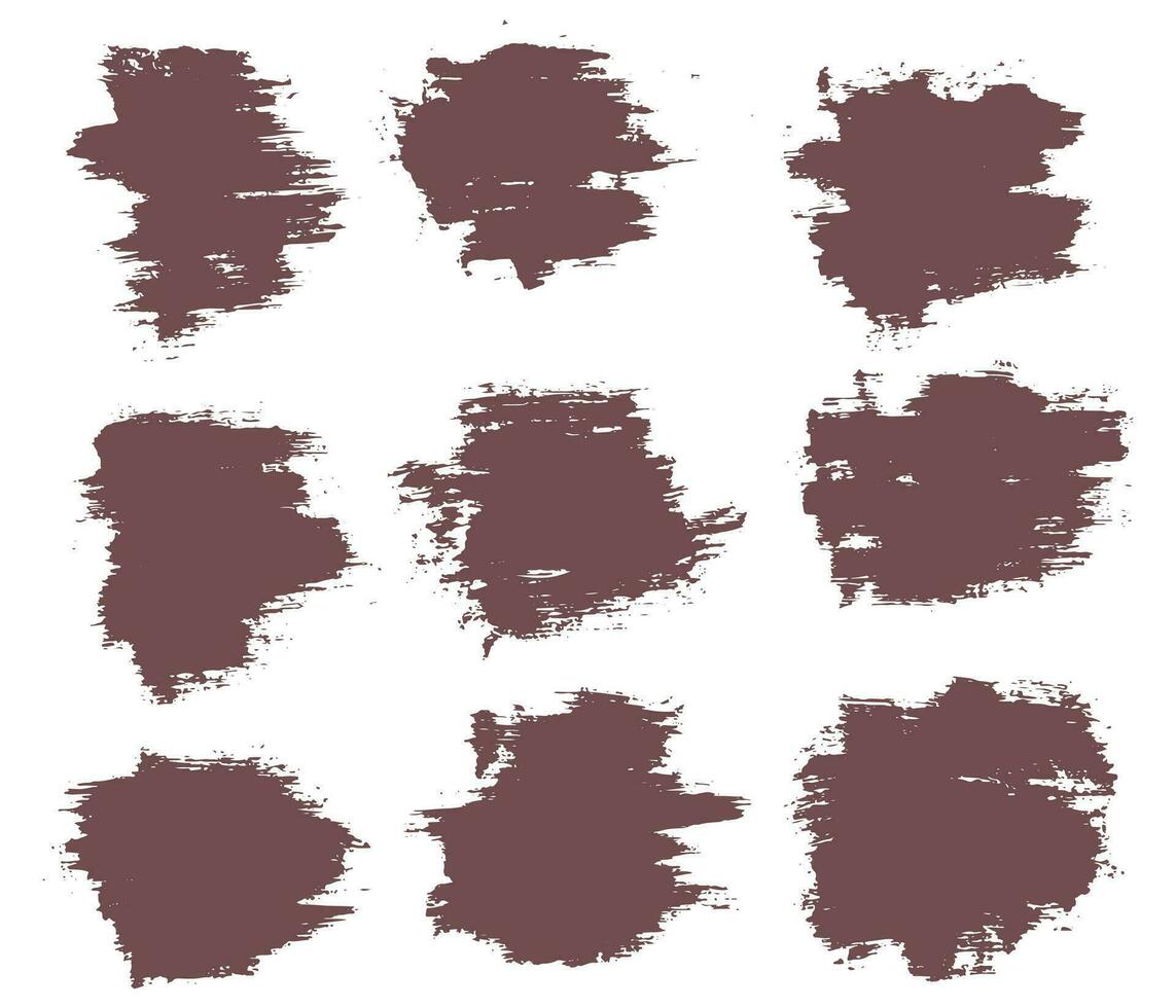 Hand painted grunge texture set vector