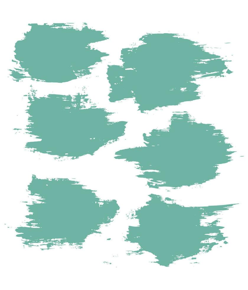 Dirty artistic turquoise brush stroke design element vector