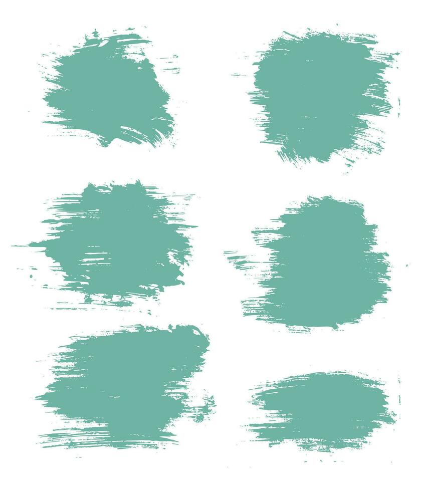 Bundle of paint ink brush stroke vector
