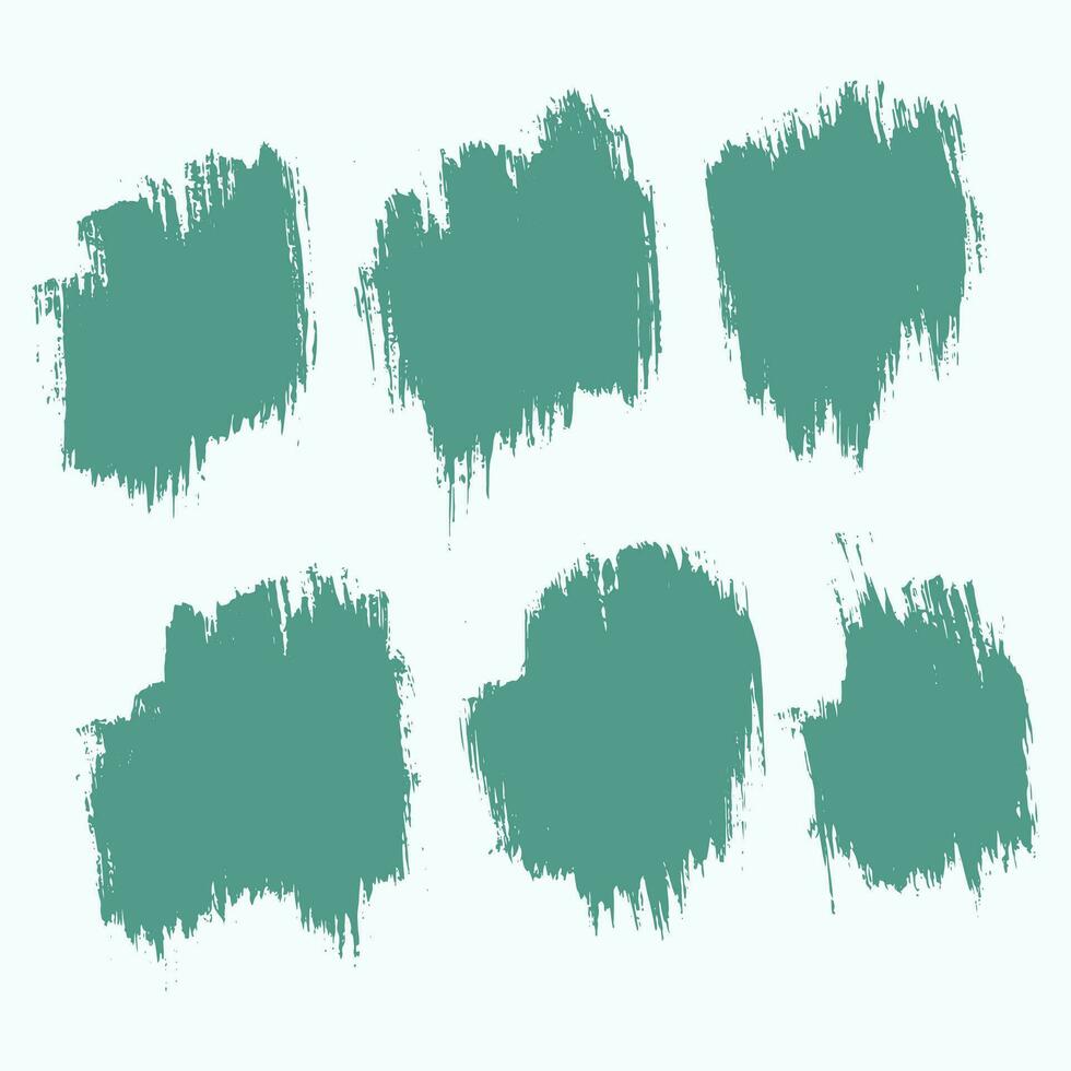Distress ink splatter turquoise texture brush stroke banner vector