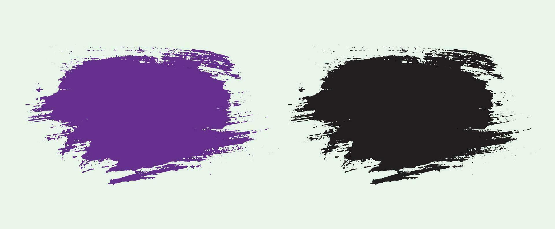 Vector paint different grunge brush stroke