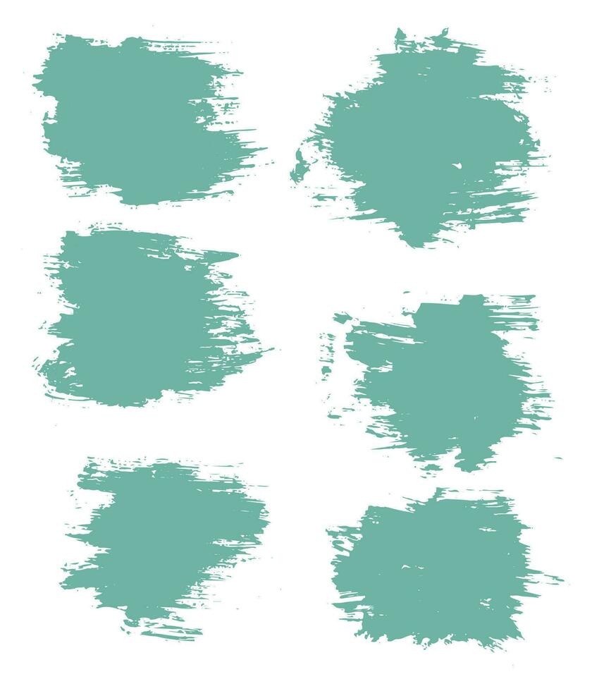 Collection of grunge brush stroke painted text box vector