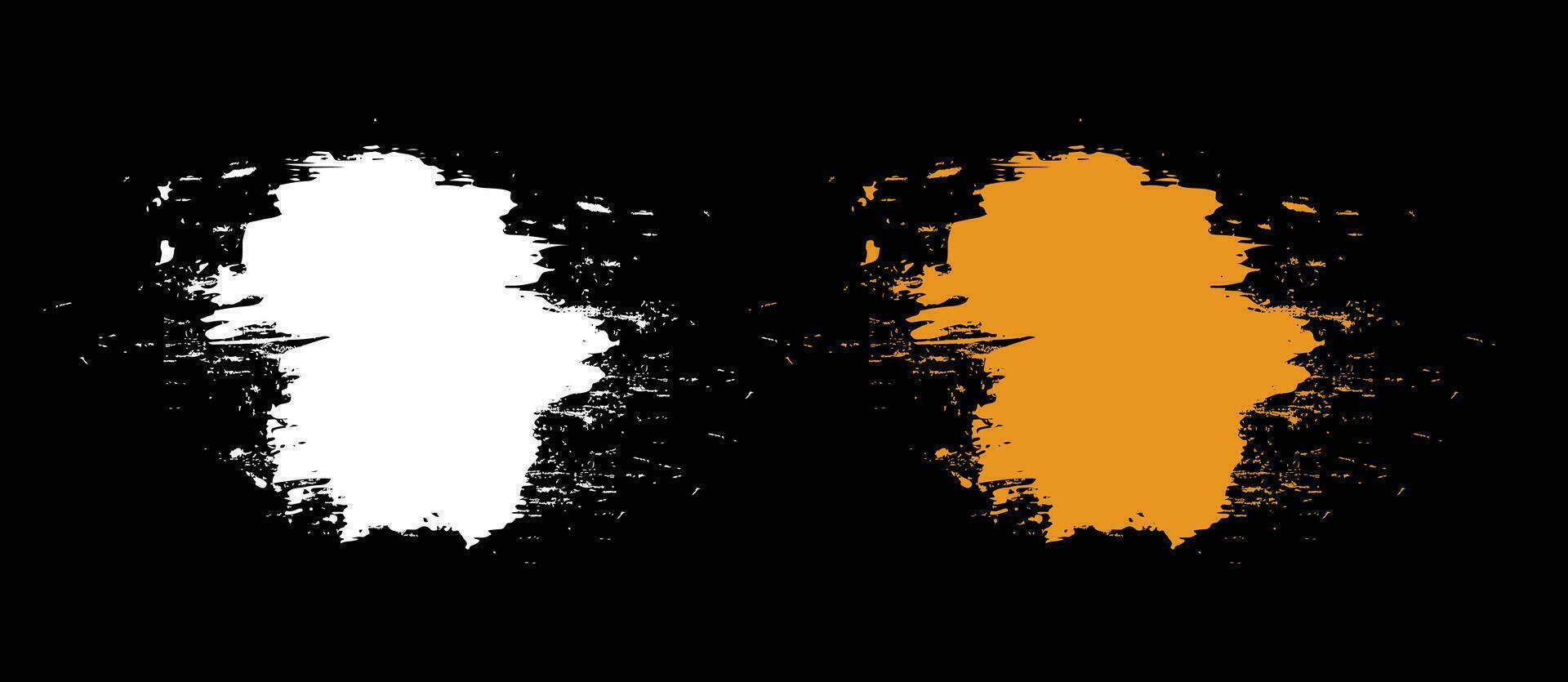 Vector stains hand drawn brush strokes set