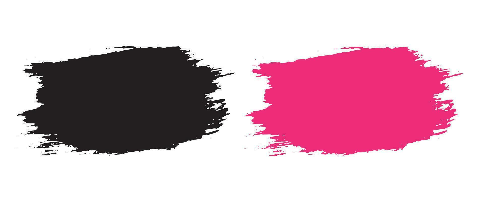 Collection of vector brush stain