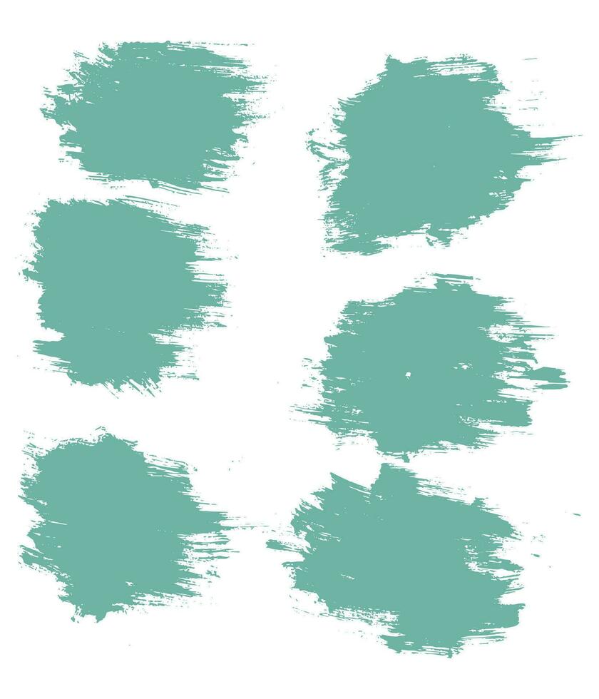 Collection of vector paint brush stroke texture