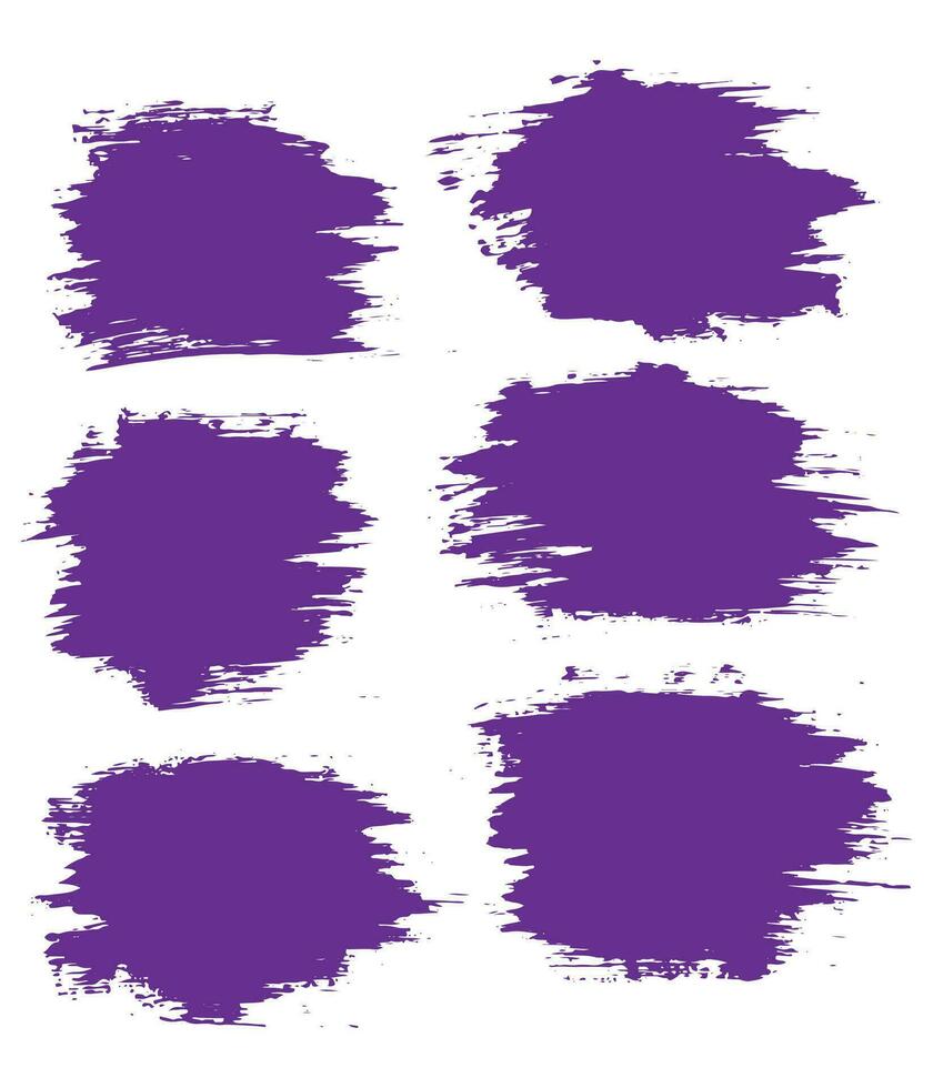 Set of splash paint ink brush stroke vector