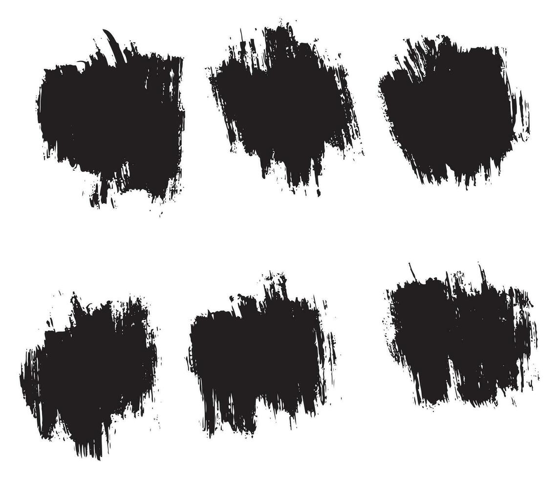 conjunto de negro pintar tinta cepillo carrera vector