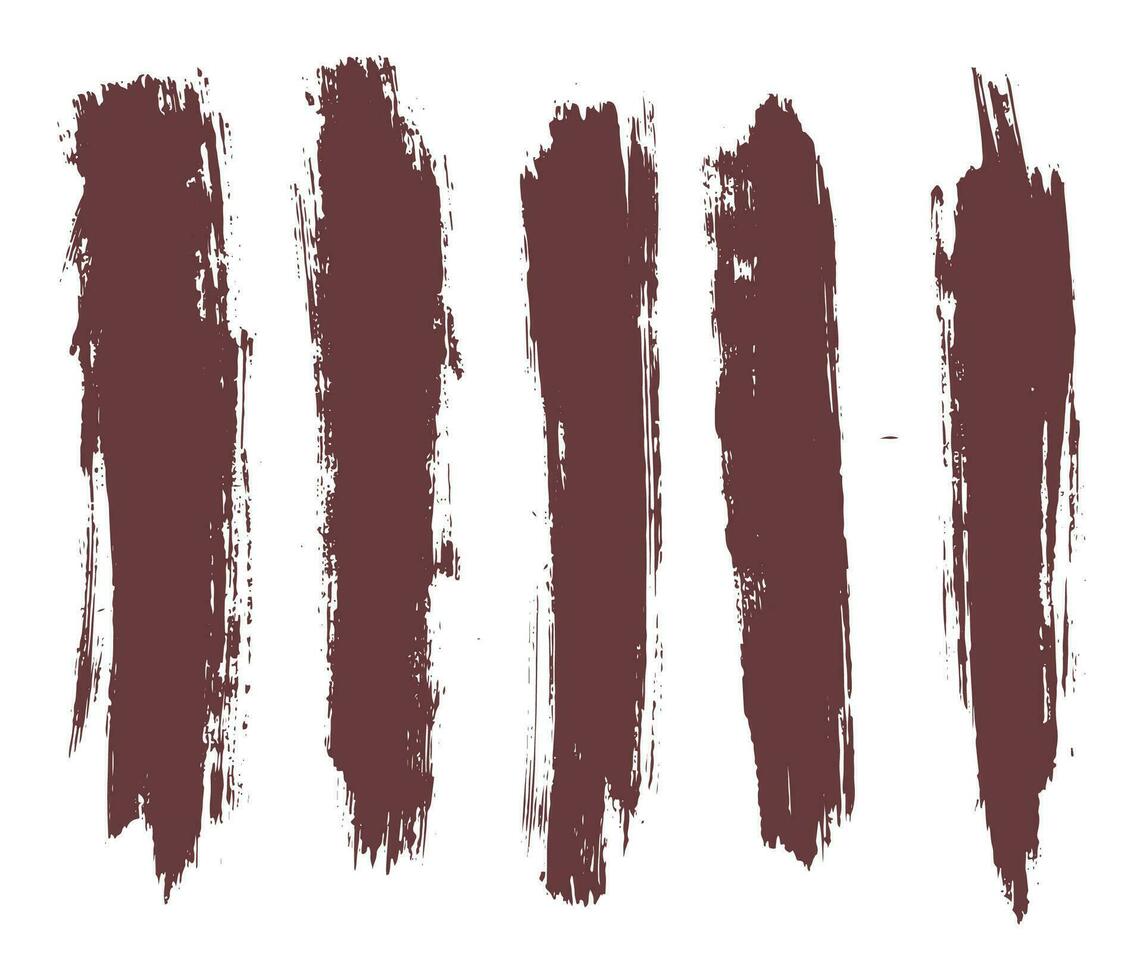 Set of grungy vector brush stroke