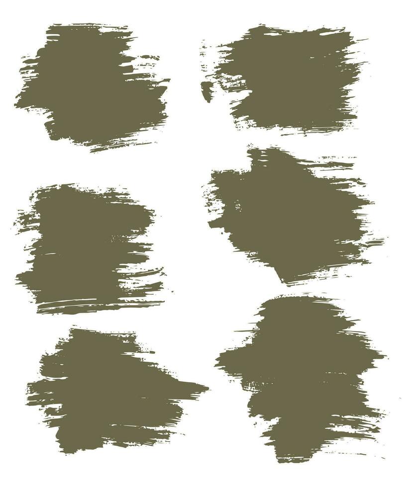 Bundle of grunge texture vector brush