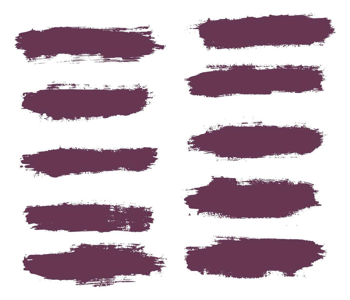 Hand drawn set of creative brush vector illustration