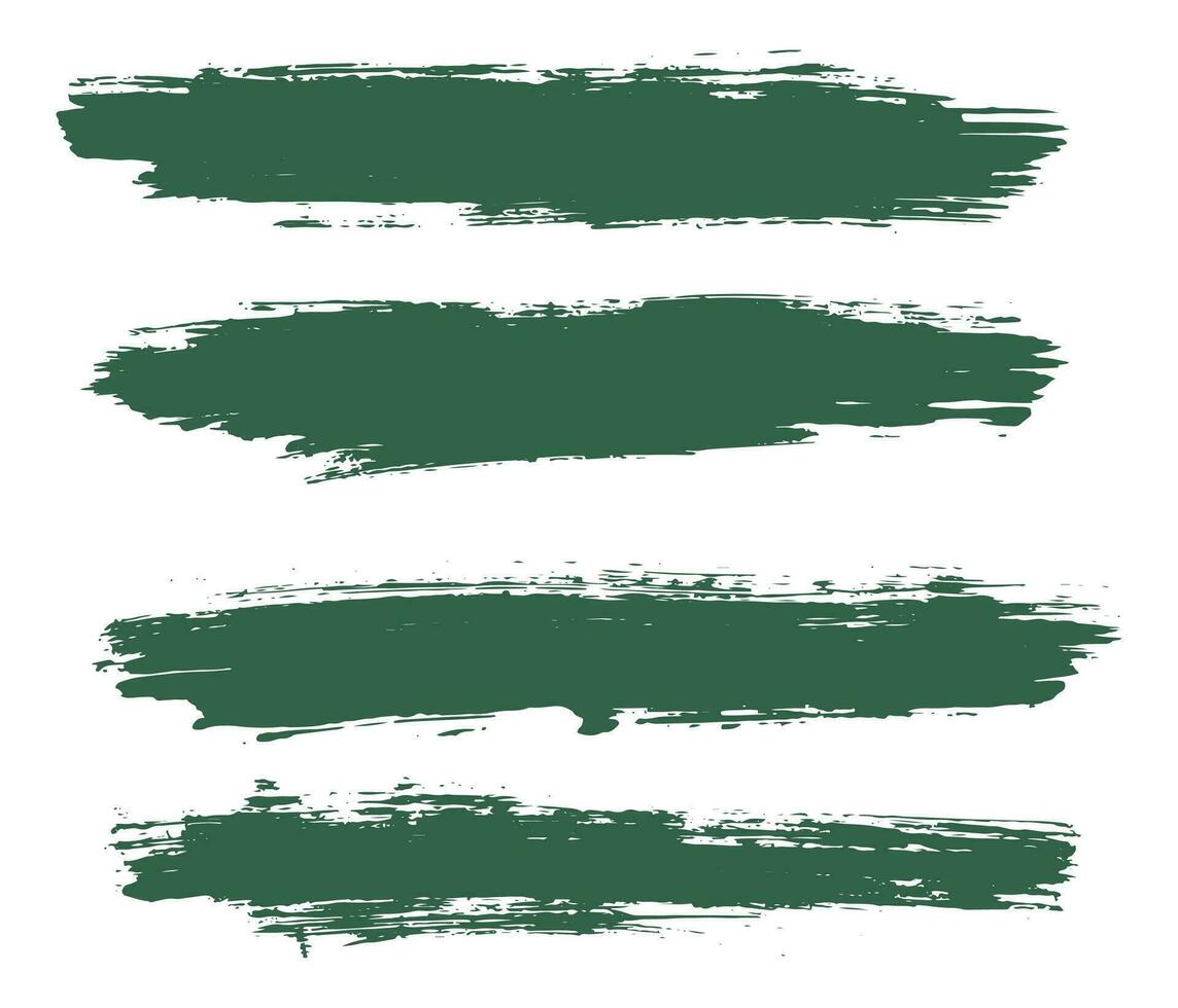 Isolated ink vector brush strokes