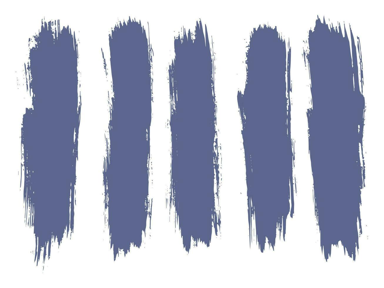 Set of purple color smears isolated thick background vector