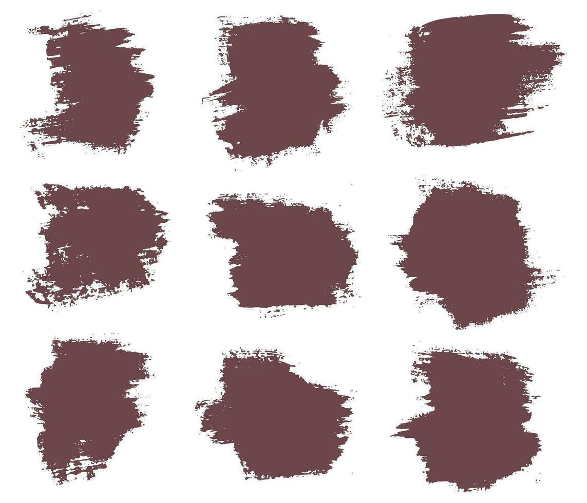 Grungy brush painted banner template background vector