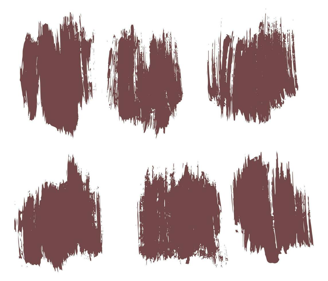 Hand drawn bundle of vector grunge brushstroke