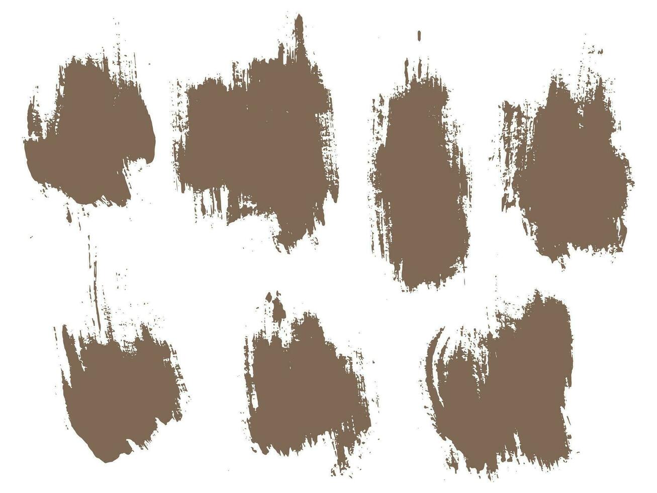 Vector paint brush stroke and stain grunge texture set