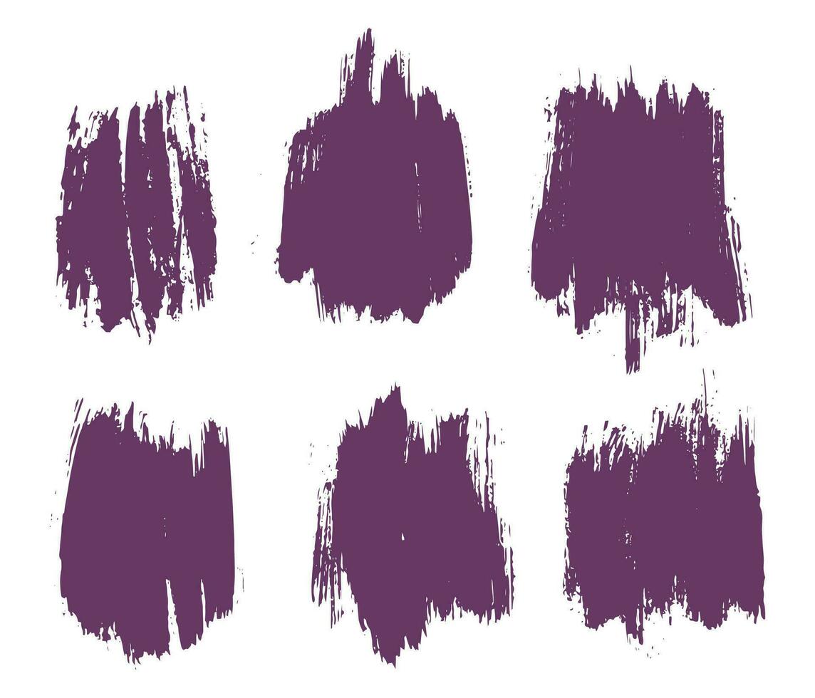 Bundle of grunge illustration brushstroke vector