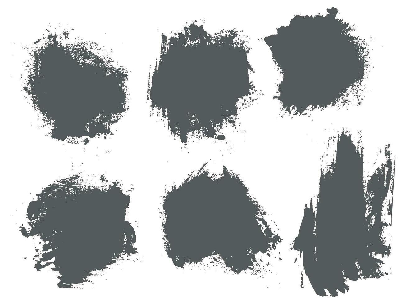 Bundle of brushstroke illustration and vector ink grunge brush stroke