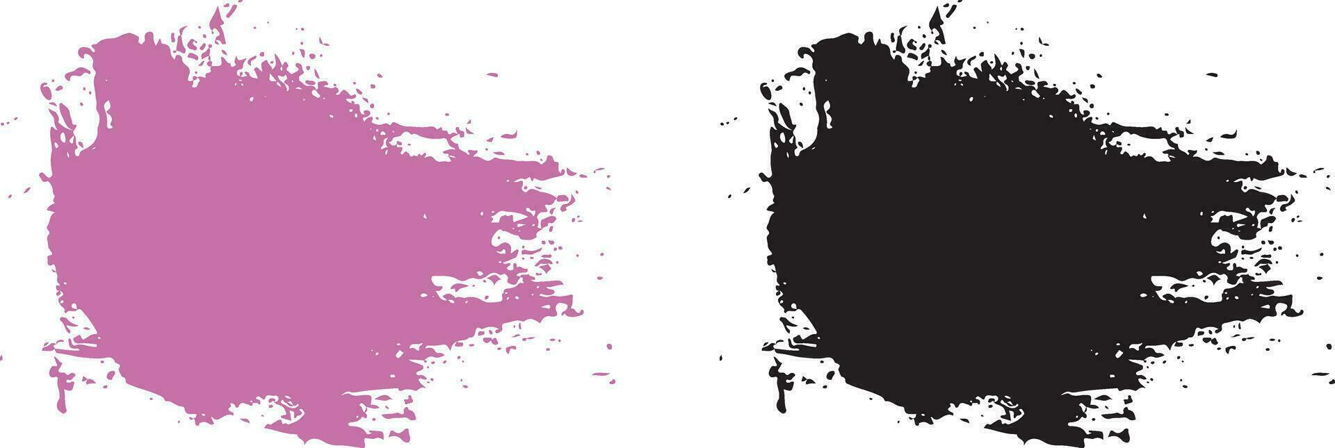Paint ink grunge set of vector brush stroke line