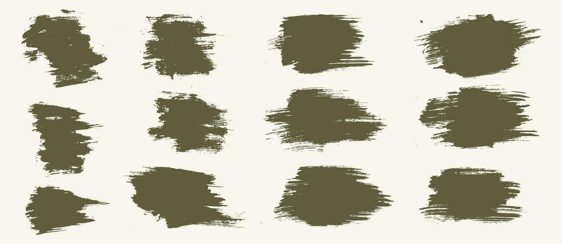 Grunge vector brush stroke collection