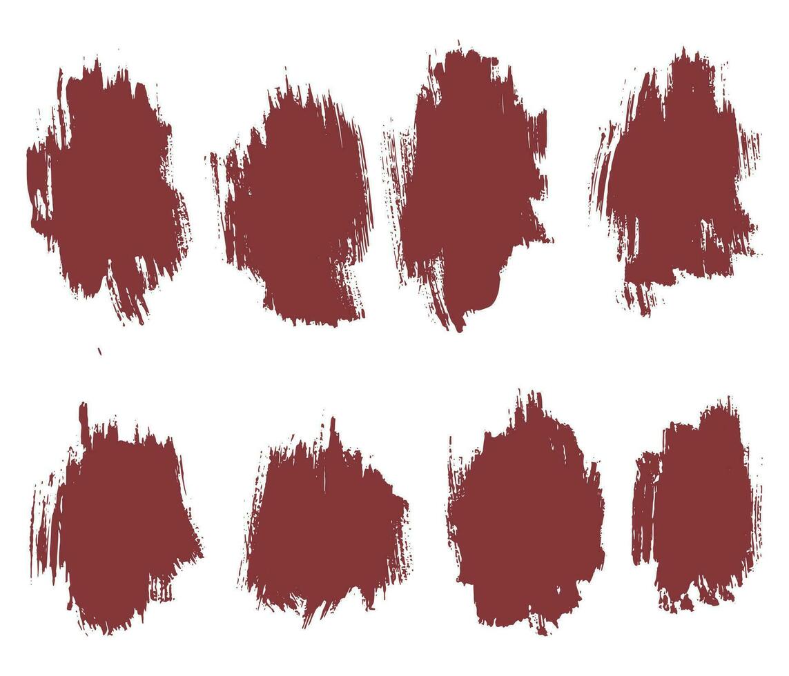 Vector set of paint brush stroke background