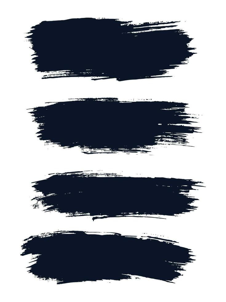 Black brush stroke vector banner