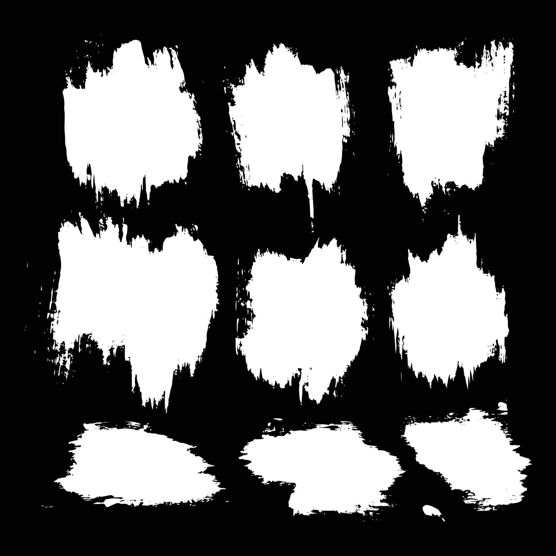 Grungy set of ink paint vector brush background 31693622 Vector Art at