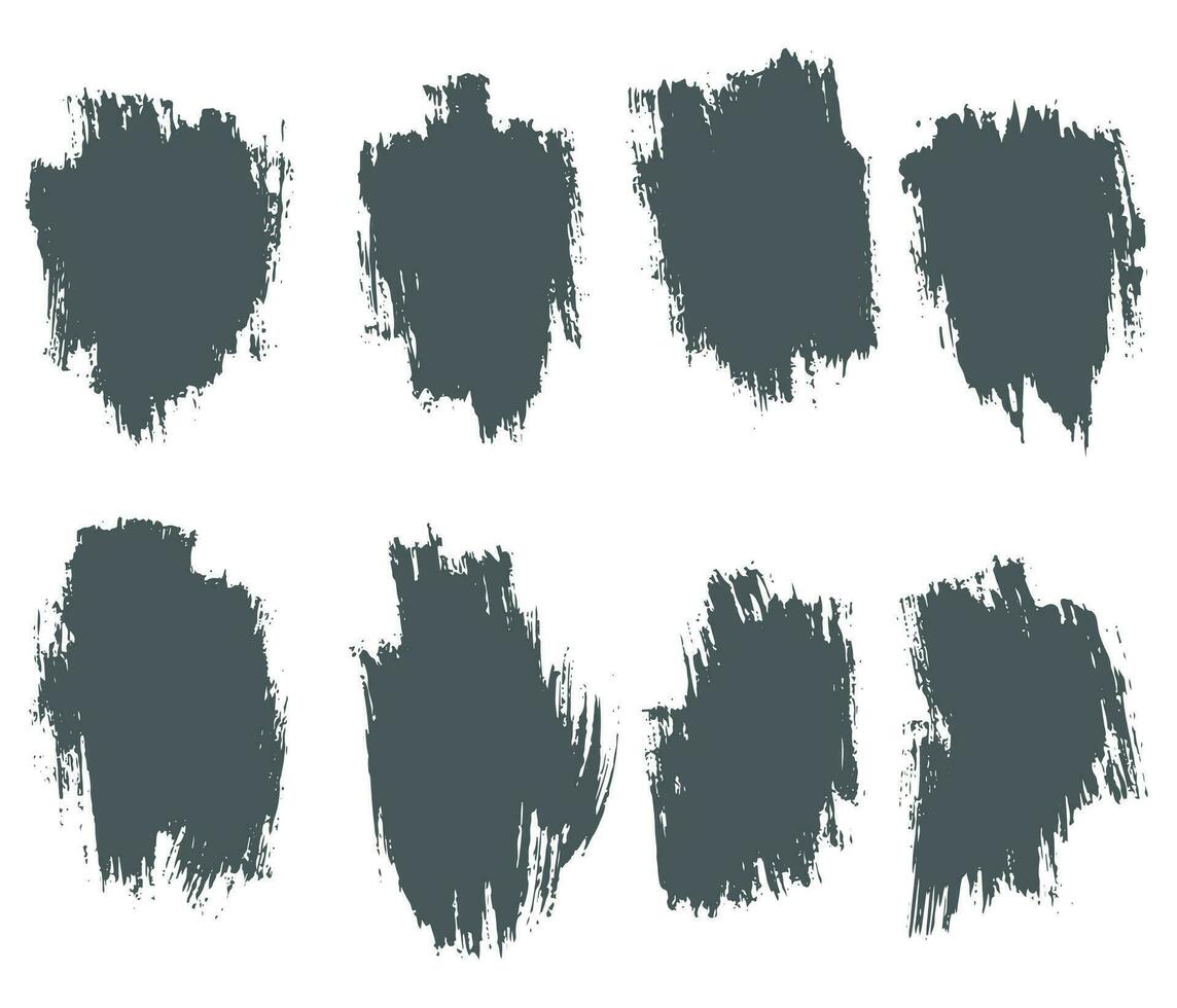 Abstract ink vector brush background set