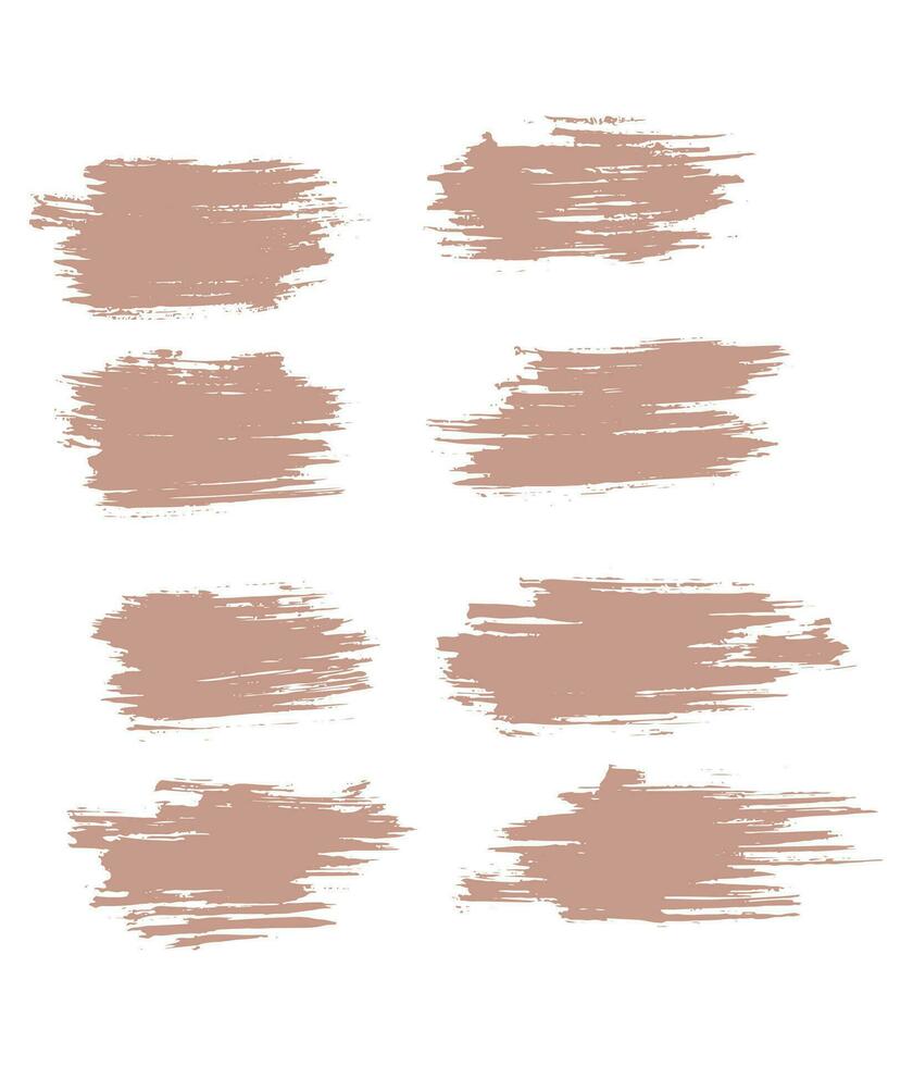 Grunge pink brush stroke background set vector