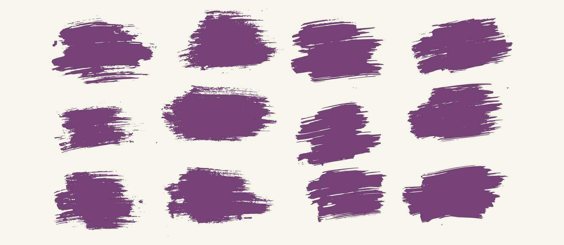 Set of ink paint vector brush stain