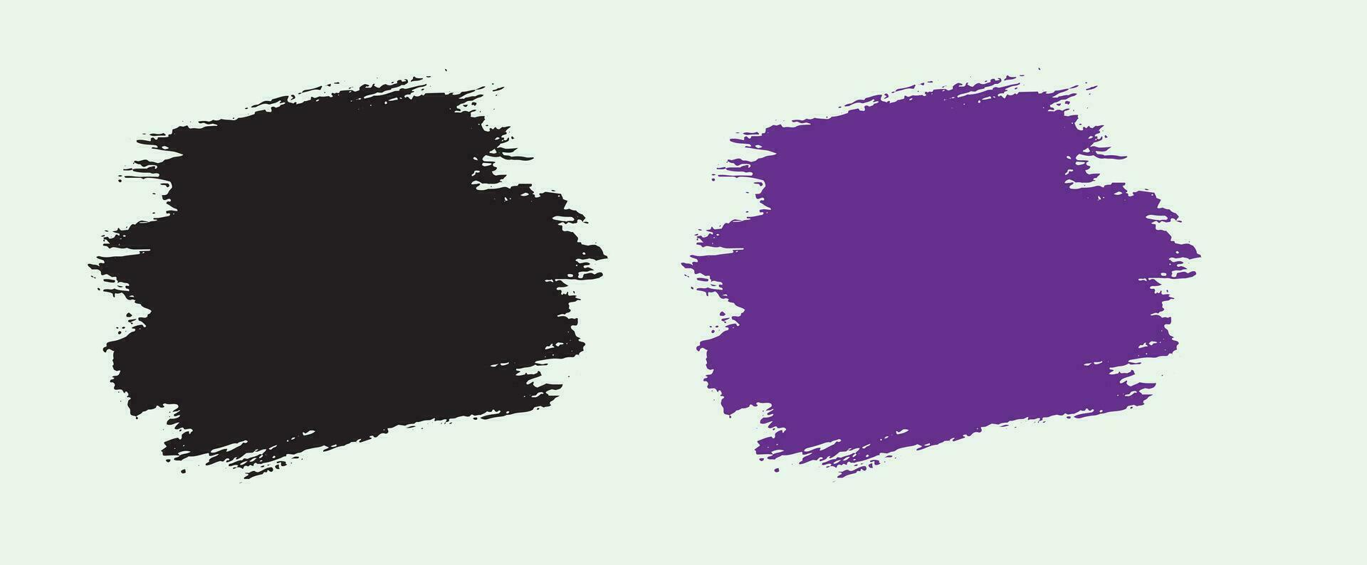 Ink brush stroke background set vector