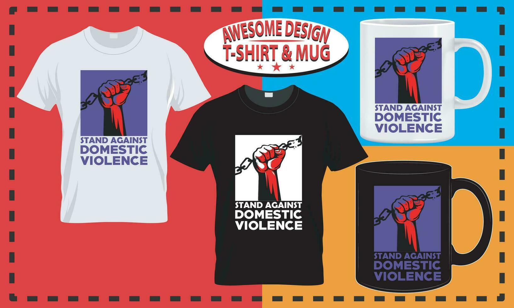 internacional día para el eliminación de violencia en contra mujer camiseta, taza, tipografía y personalizado diseño vector