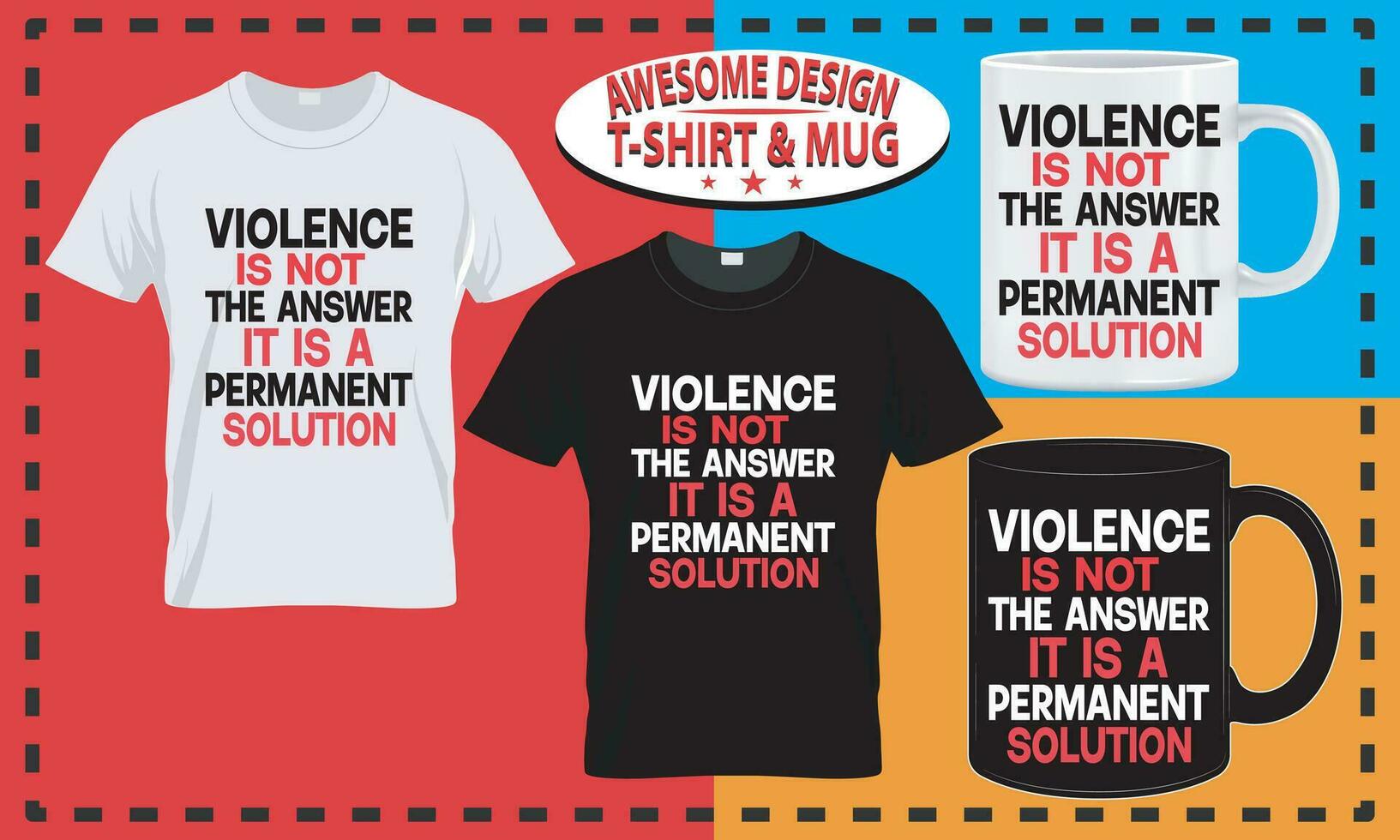 International Day for the Elimination of Violence against Women T-Shirt, Mug, Typography and Custom Design vector